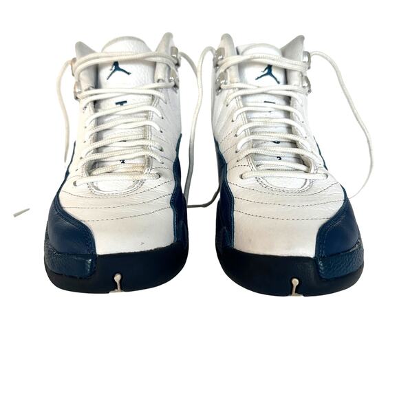Nike Jordan Other - Nike Air Jordan 12 Retro BG White French Blue Metallic Silver Size 6Y